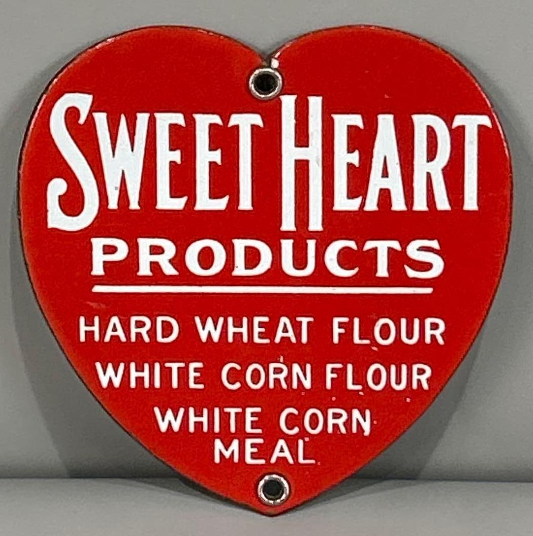 Sweet Heart Flour Die-Cut Porcelain SIgn (1 of 5)