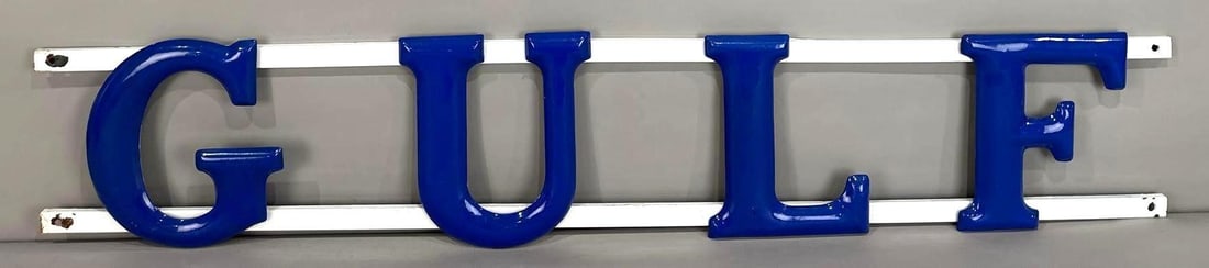 Gulf Porcelain Letters W/ Porcelain Hanging Panels (1 of 4)