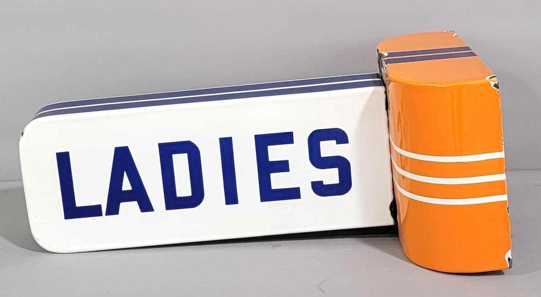 UNUSUAL Ladies Porcelain Rest Room Sign (TAC) (1 of 9)