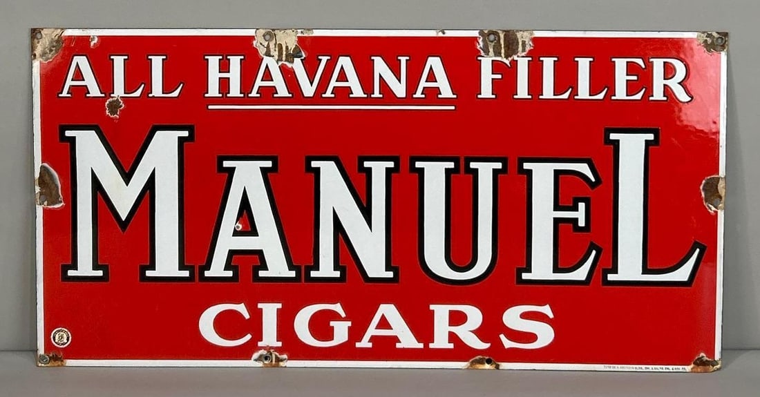 Manuel Cigars Single-Sided Porcelain Sign (1 of 5)
