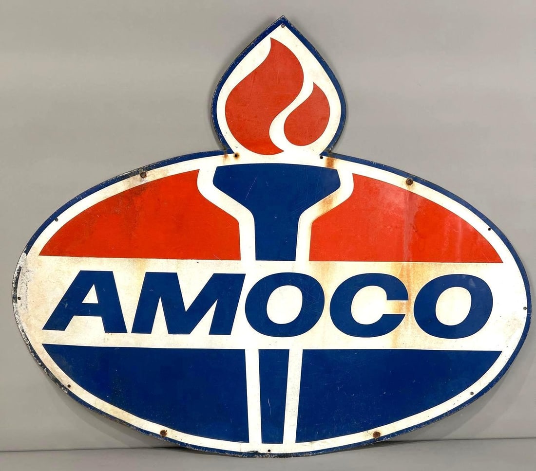 AMOCO (gas) Small Metal Identification Sign (TAC) (1 of 5)
