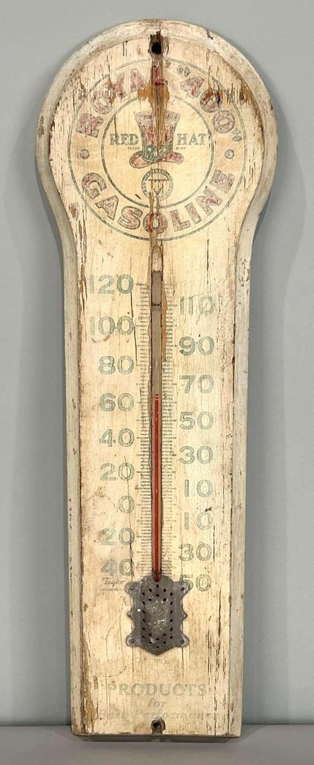 Red Hat "Royal 400" Wooden Thermometer (1 of 5)