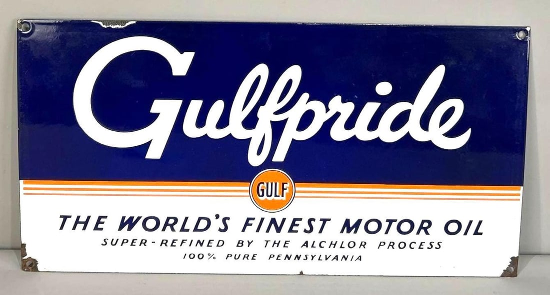 Gulfpride Single-Sided Porcelain Sign (1 of 5)