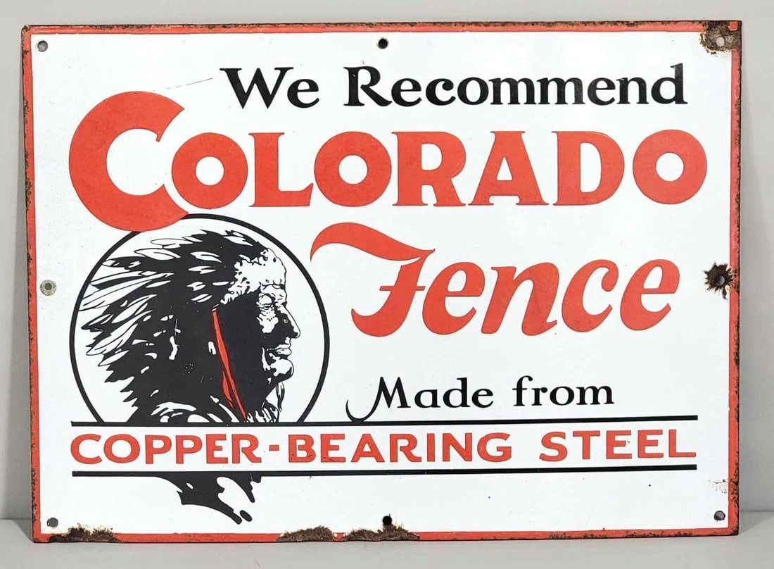We Recommend Colorado Fence w/Logo Porcelain Sign (TAC) (1 of 5)