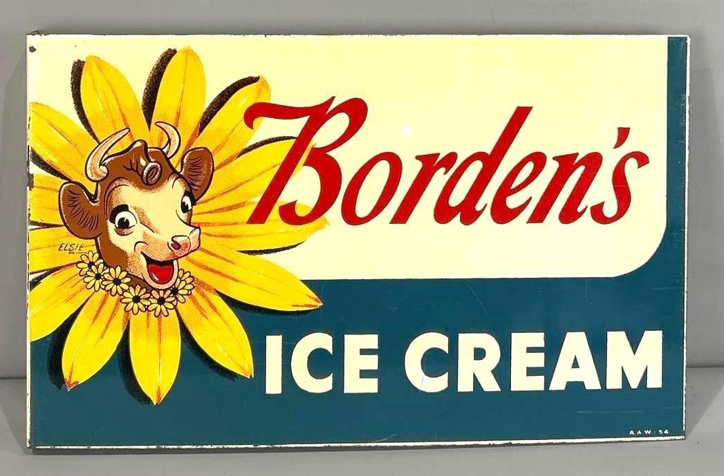 Borden's Ice Cream Flange Sign W/ Elsie Graphic (1 of 8)