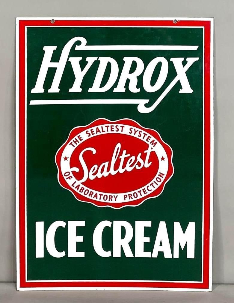 Sealtest Hydrox Ice Cream Double-Sided Porcelain Sign W/ Logo Graphic (1 of 5)