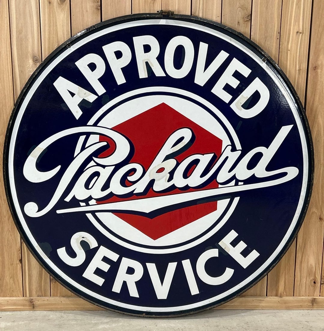 Approved Packard Service w/Logo Porcelain Sign (60)(TAC) (1 of 7)
