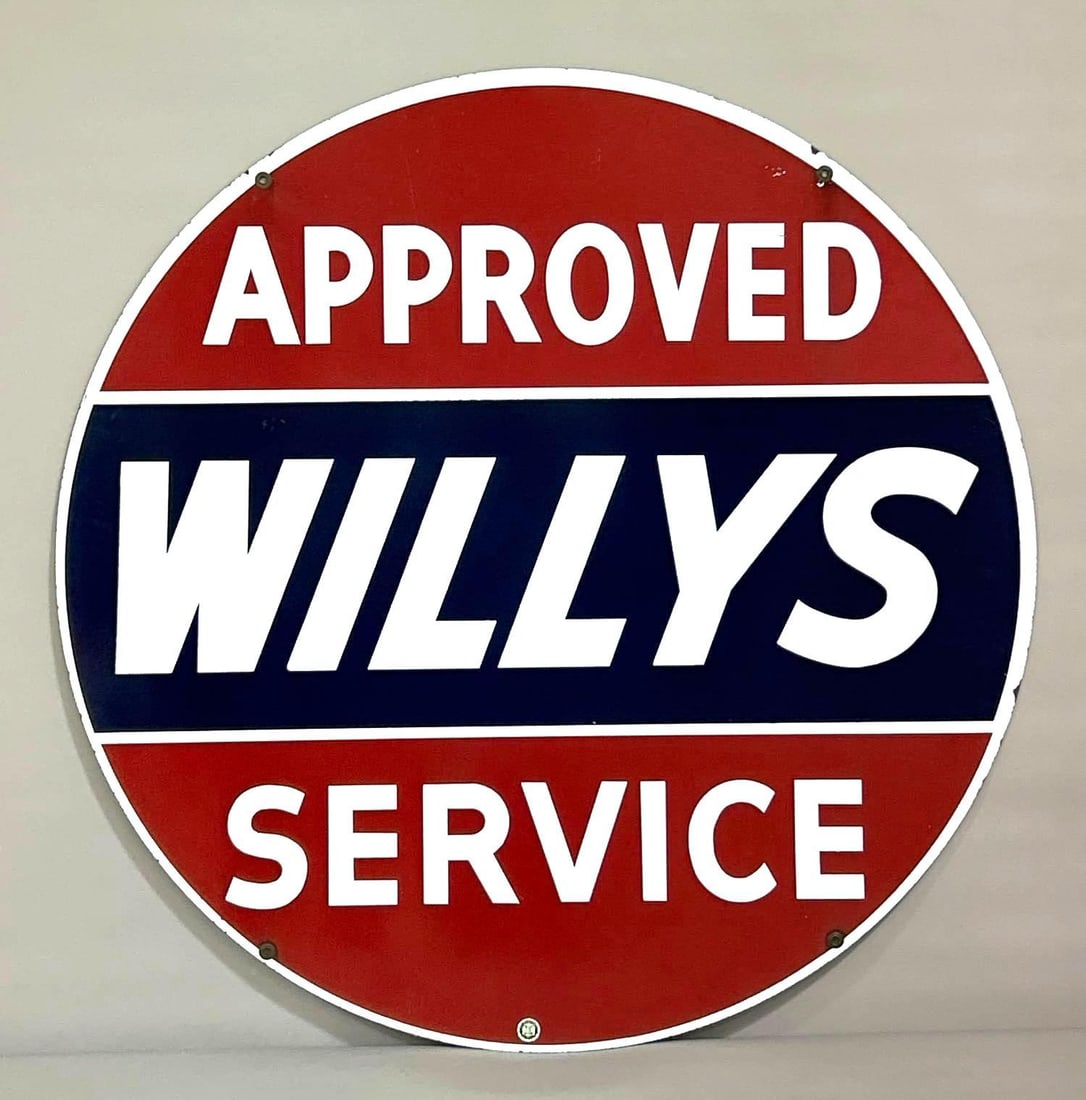 Willys Approved Service Porcelain Sign (TAC) (1 of 7)