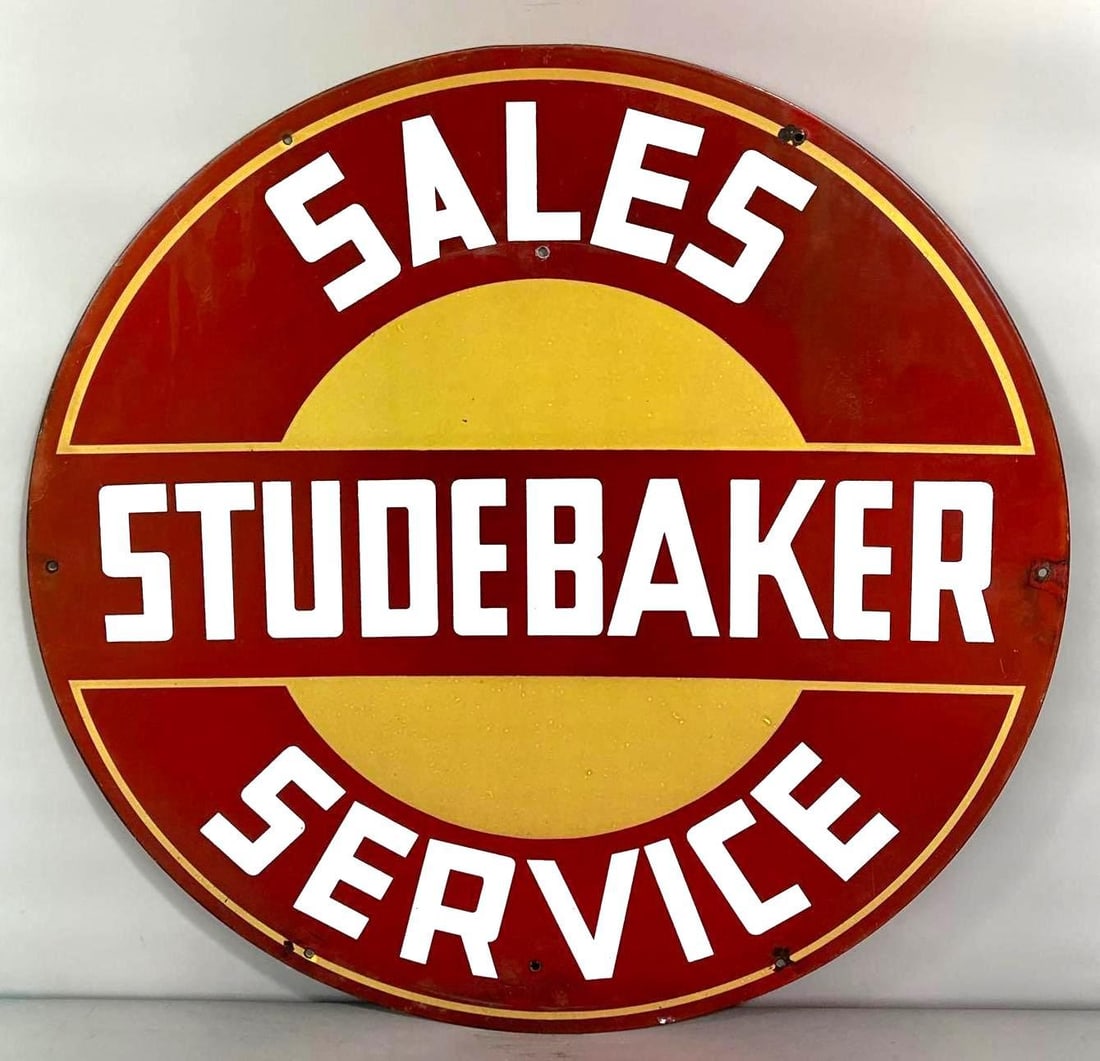 30" Studebaker Sales & Service Porcelain Sign (TAC) (1 of 4)