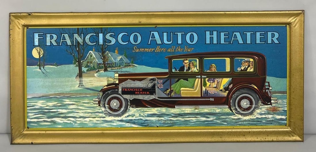 Francisco Auto Heater w/Graphics Metal Sign (TAC) (1 of 5)