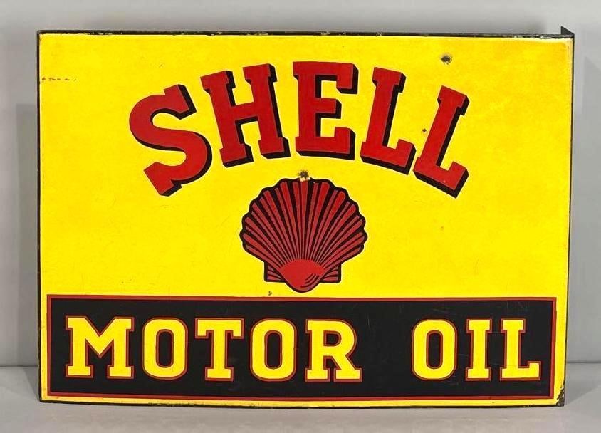 Shell Motor Oil Double-Sided Porcelain Sign (1 of 4)