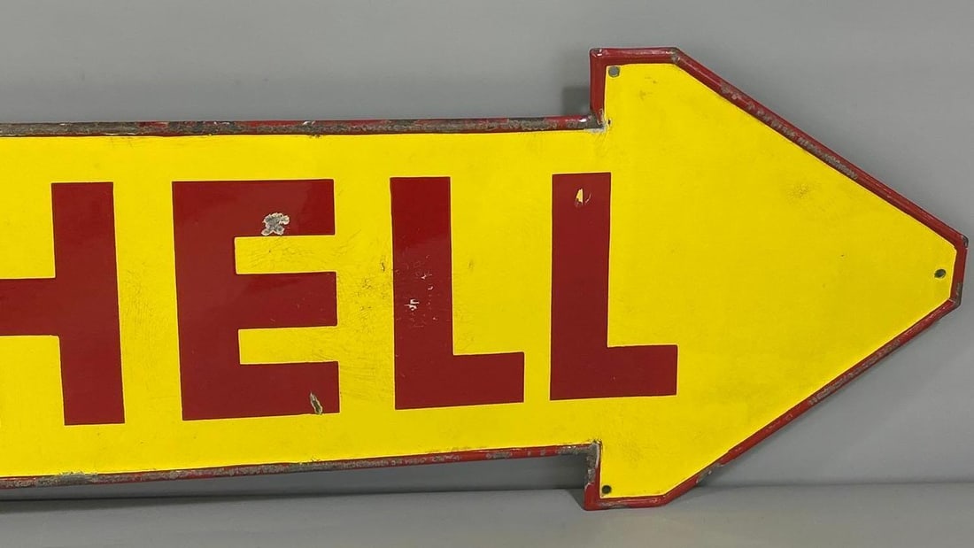 Shell Porcelain Arrow Sign (TAC) - 3