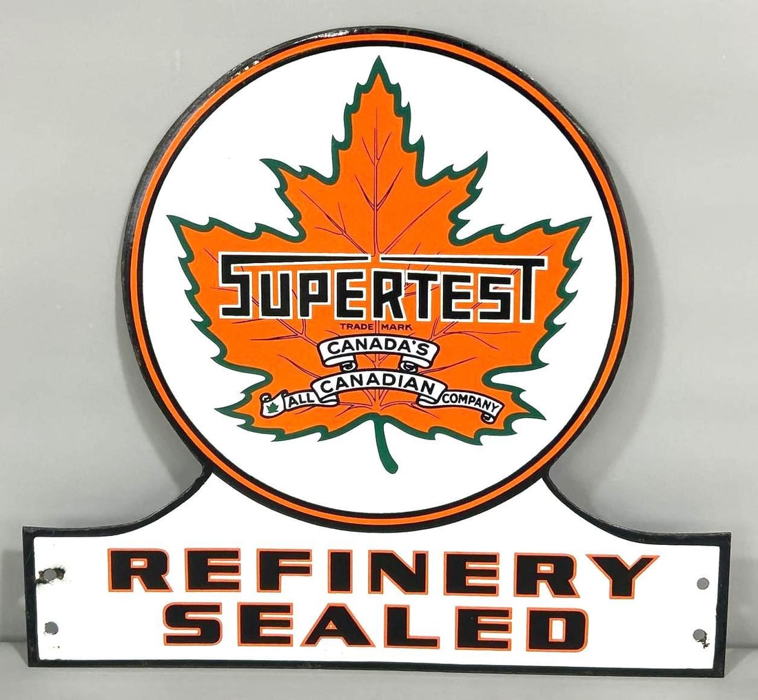 Supertest "Refinery Sealed" w/Logo Porcelain Rack Sign (TAC) (1 of 7)