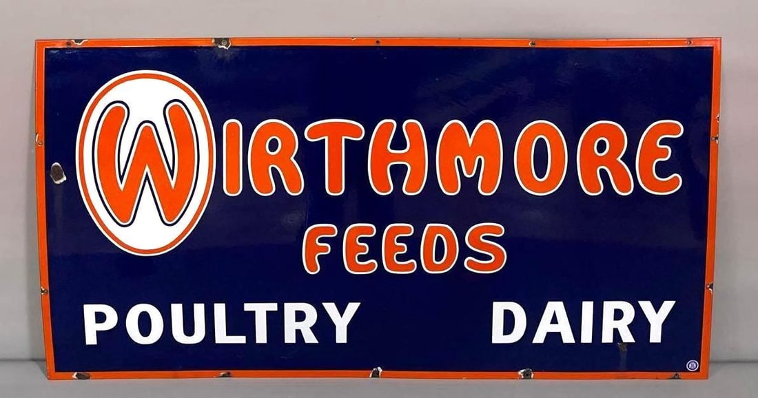 Wirthmore Feeds Poultry Dairy Porcelain Sign (TAC) (1 of 5)