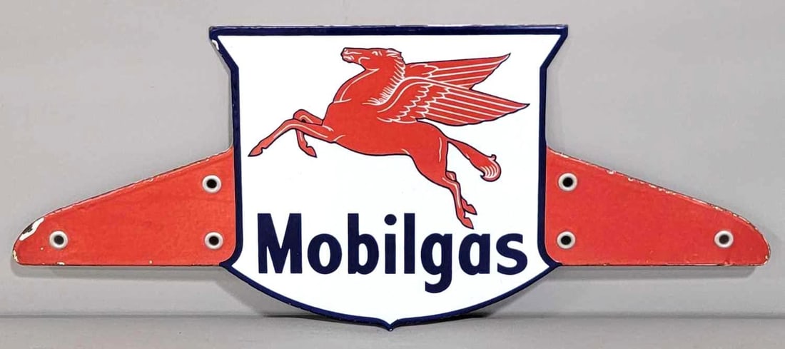 Mobilgas w/ Pegasus Porcelain Truck Topper Sign (TAC) (1 of 5)