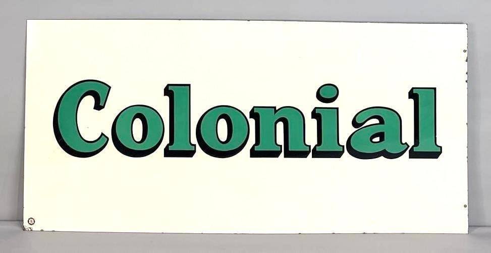 Colonial Gasoline Double-Sided Porcelain Sign (1 of 7)