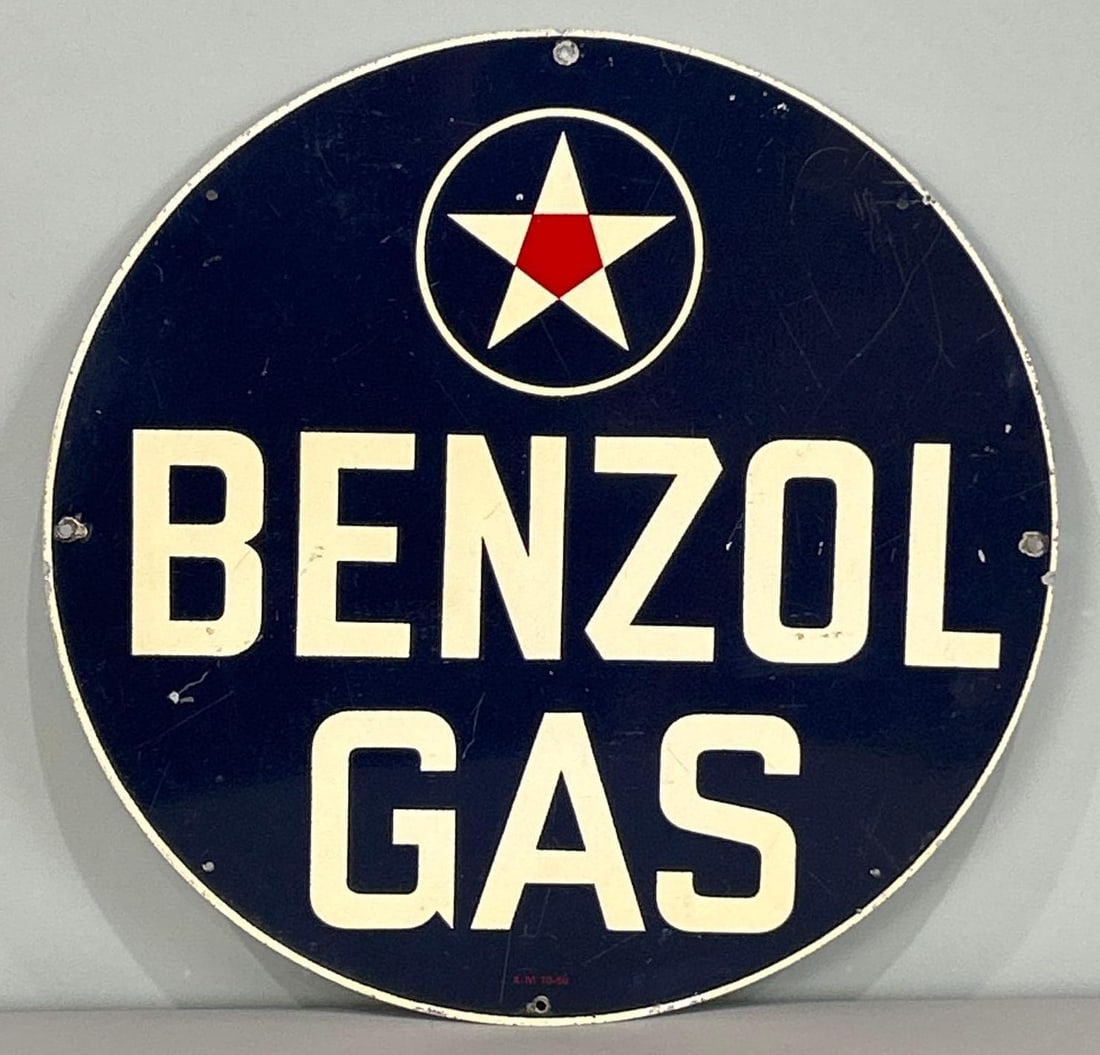 Benzol Gas 14" Sign W/ Star Logo (1 of 5)