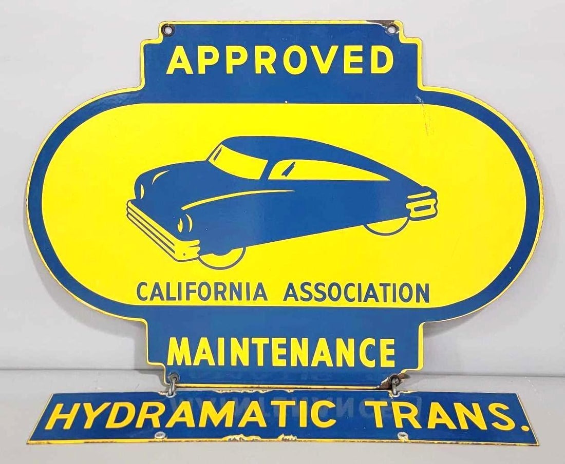 California Association Approved Maintenance Porcelain Sign (TAC) (1 of 6)