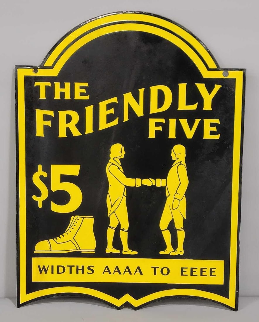The Friendly Five (shoe) Porcelain Sign (TAC) (1 of 7)
