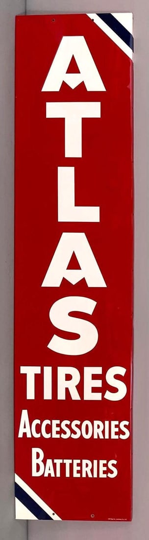 Atlas Tires Accessories Batteries Metal Sign (TAC) (1 of 6)