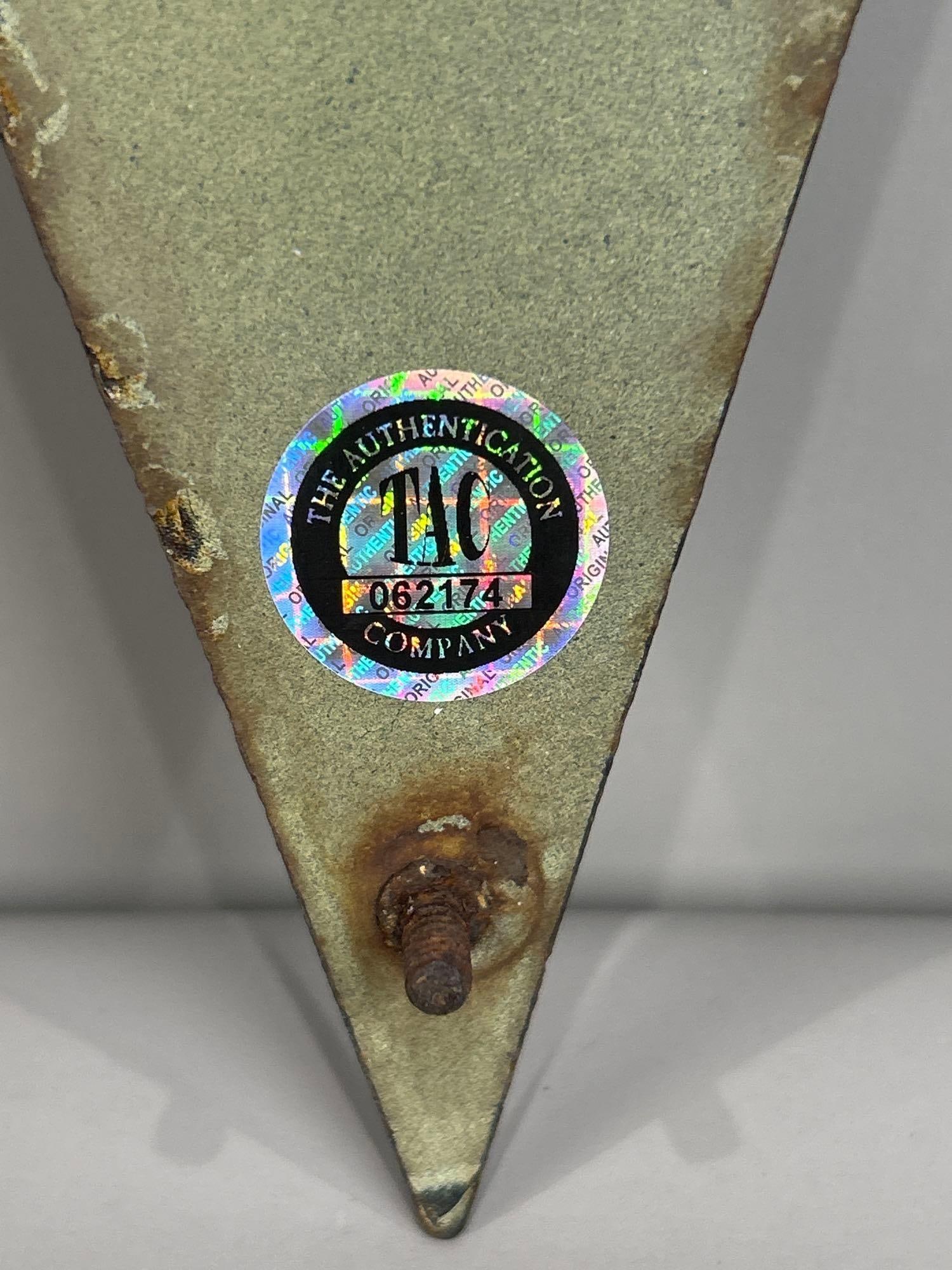 Blue Sunoco Die-Cut Porcelain Pum Plate - 5