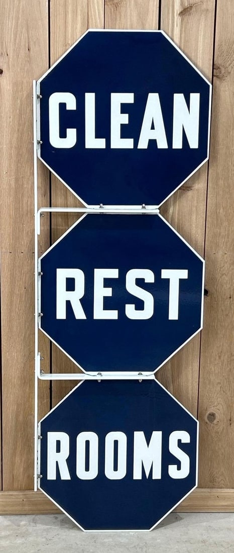 Clean Rest Room Porcelain Signs (TAC) (1 of 7)