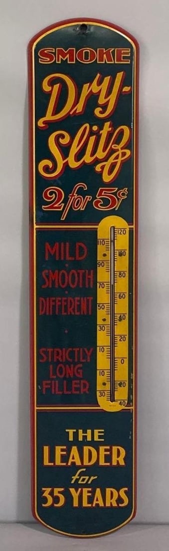 Smoke Dry-Slitz "The Leader for 35 Years" Metal Thermometer (TAC) (1 of 4)