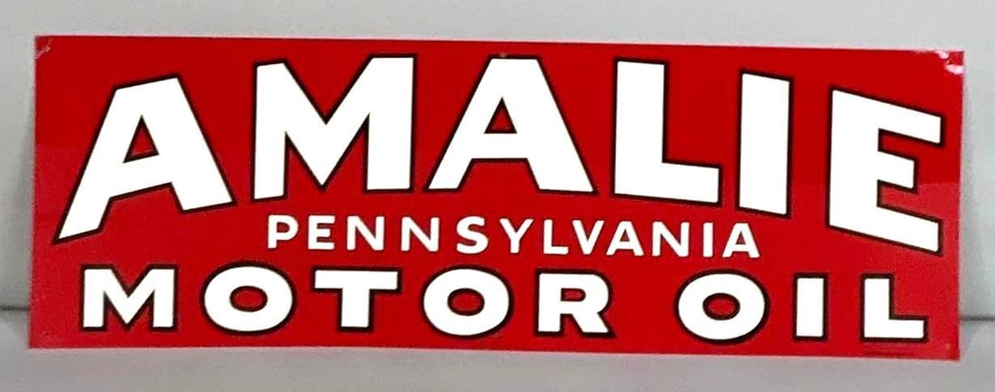 Amalie Motor Oil Single-Sided Tin Sign (1 of 5)
