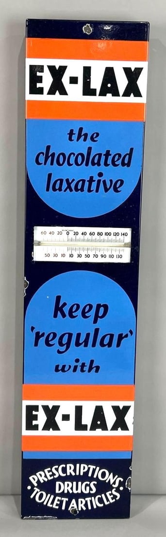Ex-Lax Prescriptions Drugs And Toilet Article Porcelain Thermometer (1 of 5)