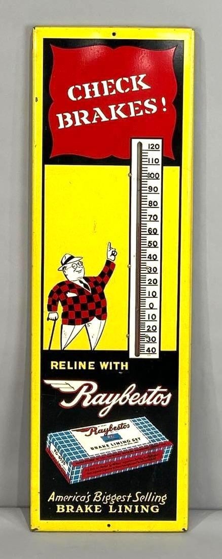 Reline With Raybestos Tin Thermometer Sign W/ Product Graphic (1 of 5)