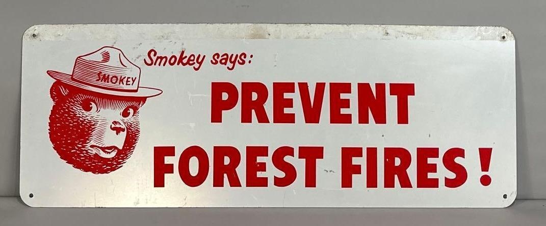 Prevent Forest Fires Single-Sided Reflective Sign W/ Smokey The Bear Graphic (1 of 4)