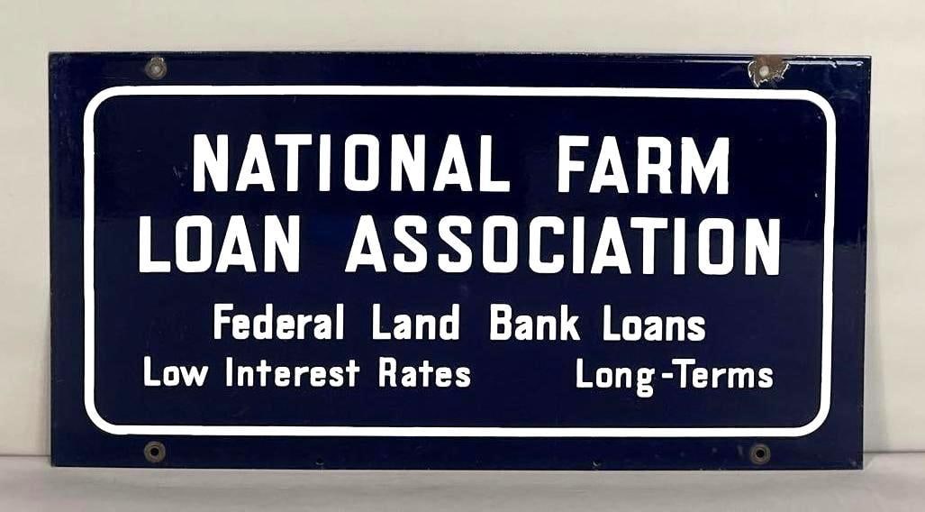 National Farm Loan Association Double-Sided Porcelain Sign (1 of 4)