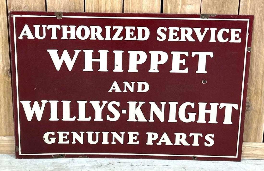 Whippet And Willy-Knights Double-Sided Porcelain Sign (1 of 7)