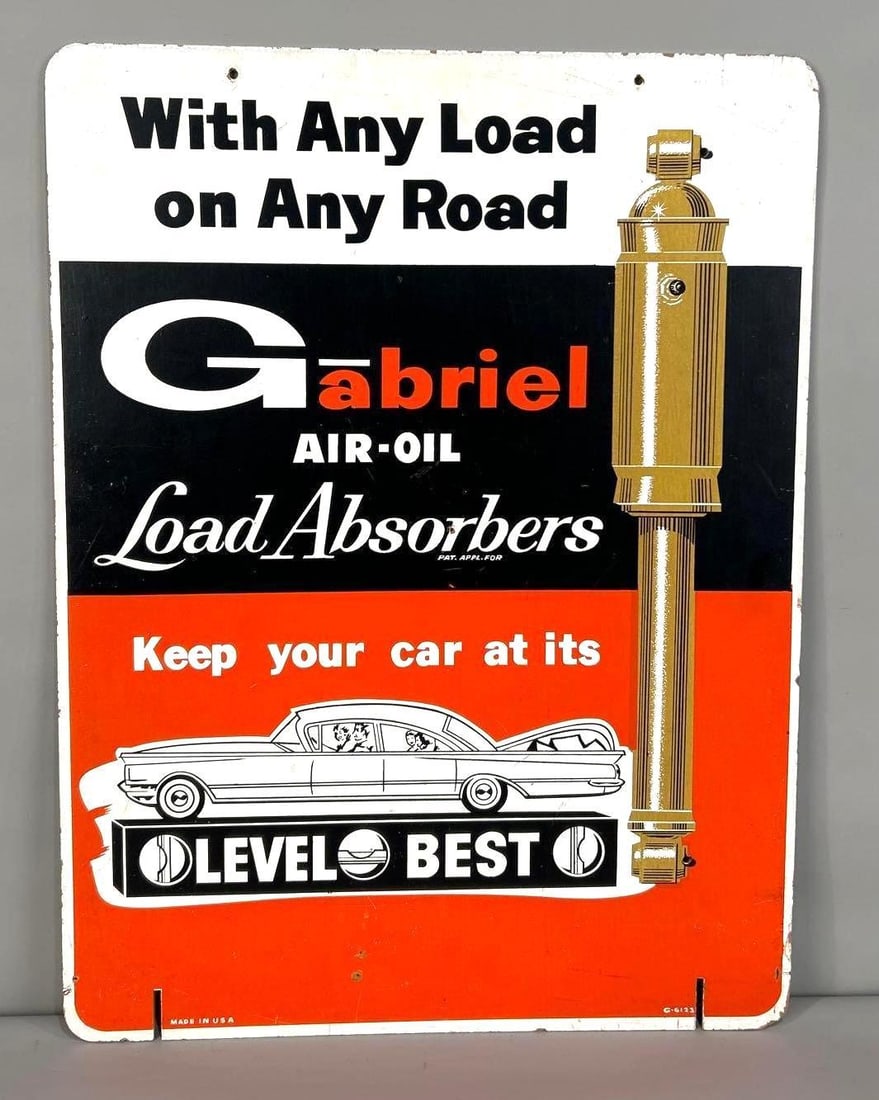 Gabriel Air-Oil Load Absorbers Shocks Masonite Sign (TAC) (1 of 5)