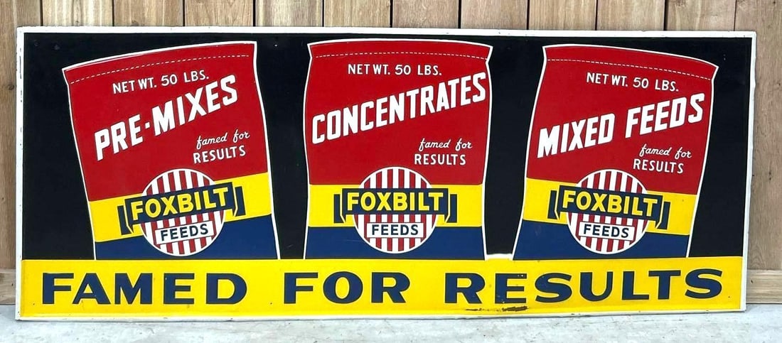Foxbuilt Feeds "Famed for Results" Metal Sign (TAC) (1 of 5)