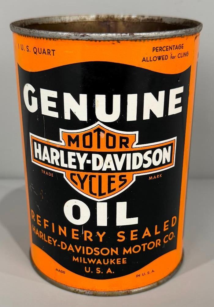 Harley Davidson Metal Quart Can (1 of 4)