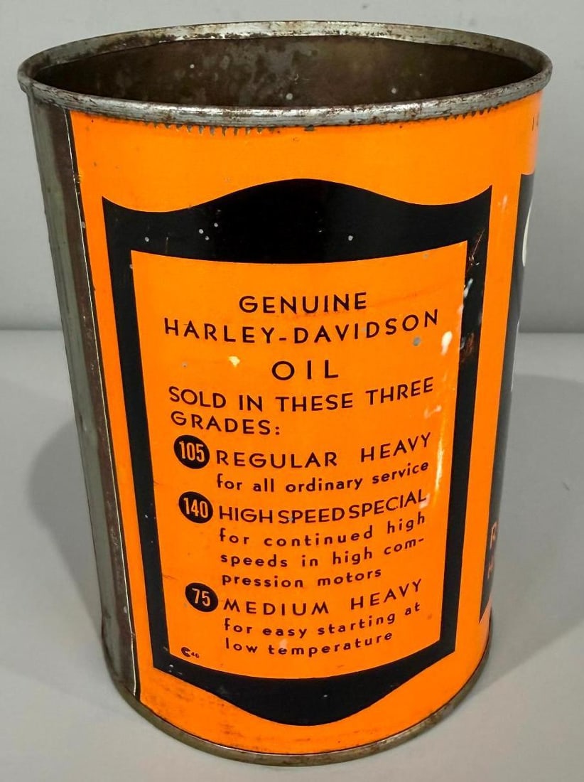 Harley Davidson Metal Quart Can - 3