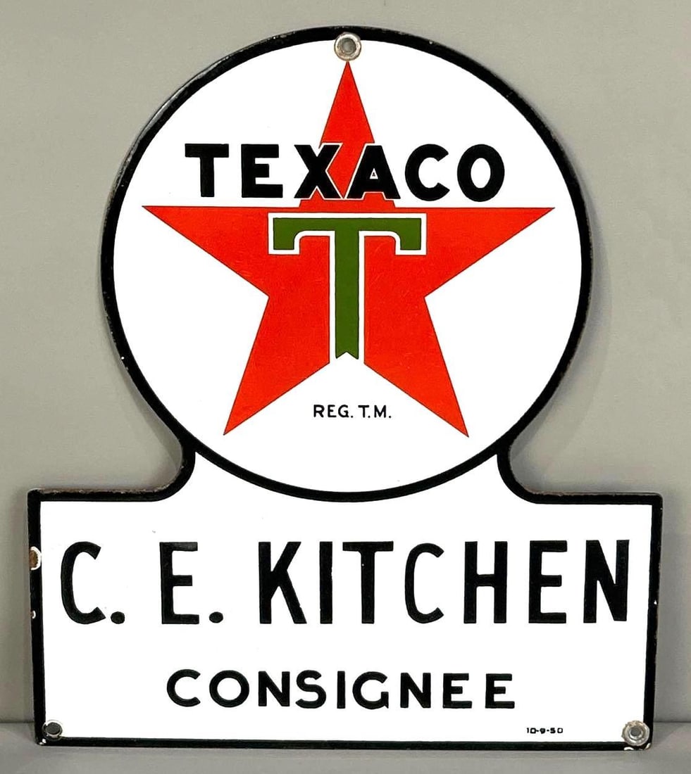Texaco Keyhole Porcelain SIgn (1 of 5)
