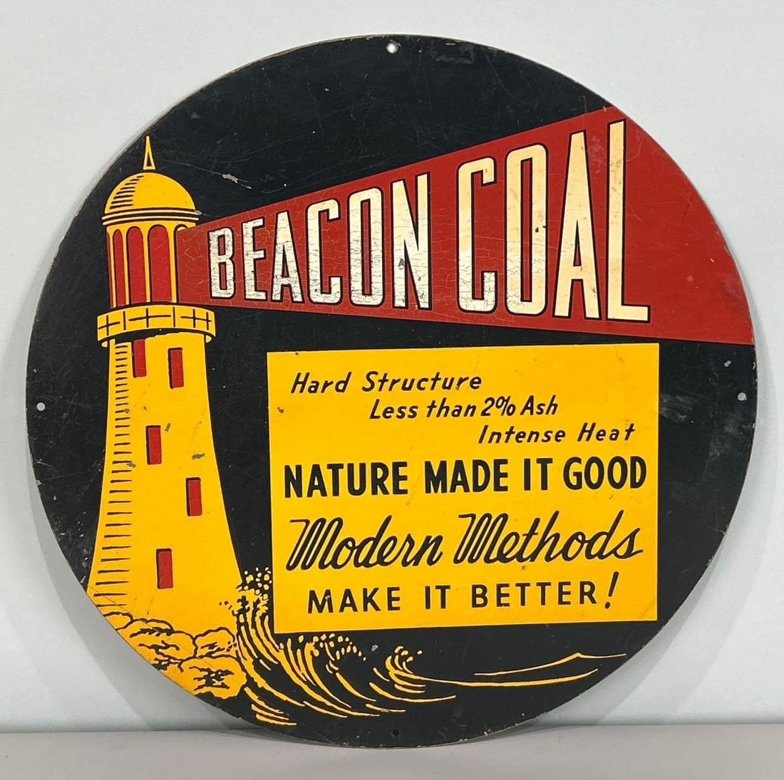 Beacon Coal Tin Sign W/ Navigational Beacon Graphic (1 of 5)
