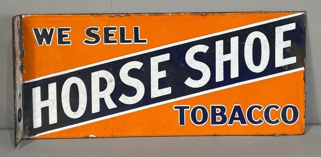 We Sell Horse Shoe Tobacco Porcelain Flange Sign (TAC) (1 of 7)