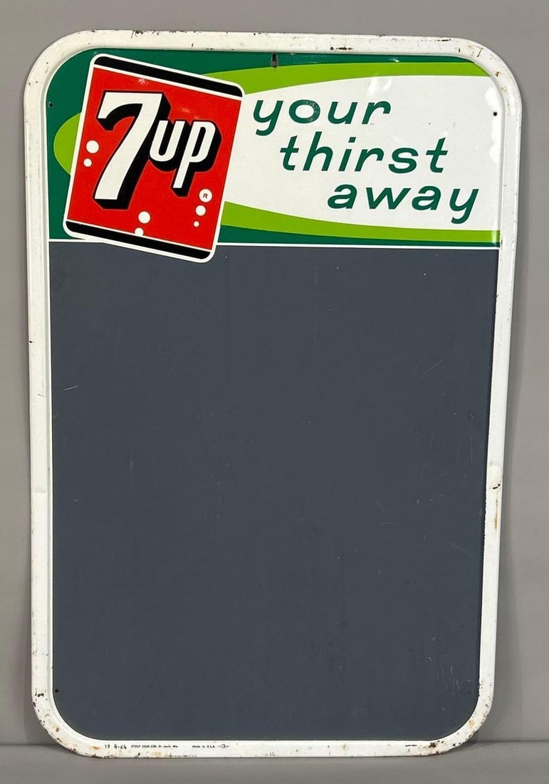 Seven Up 'Your Thirst Away" Menu Board. (1 of 4)