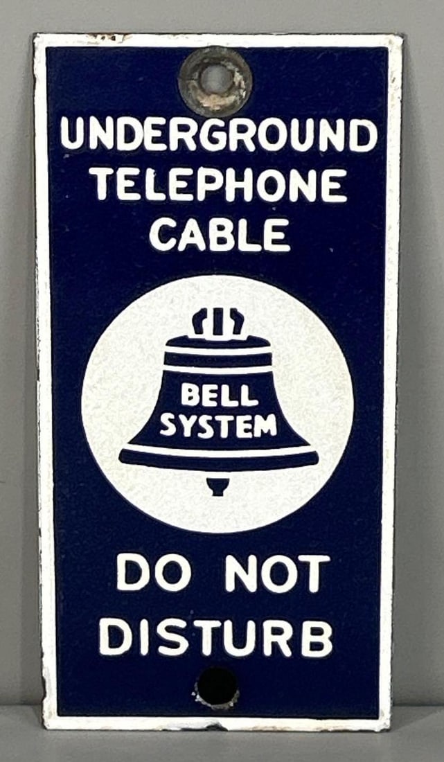 Underground Telephone Cable Porcelain Sign (1 of 3)