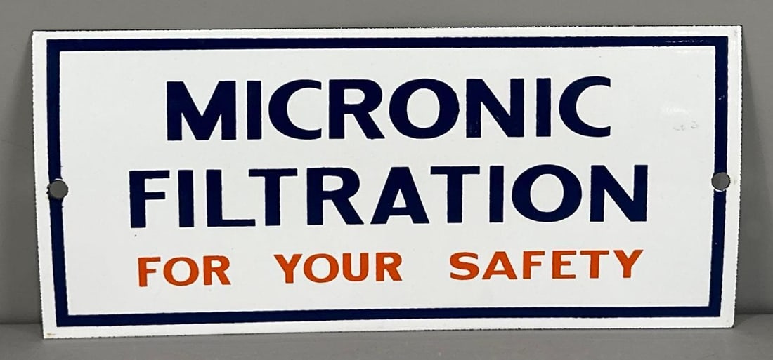 Gulf Micronic Filtration Porcelain Sign (1 of 2)
