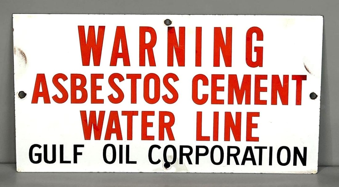 Gulf Oil Corporation Porcelain Warning Sign (1 of 4)
