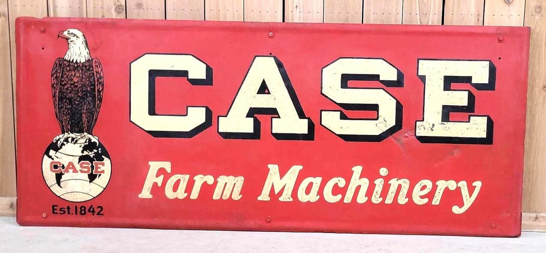 Case Farm Machinery w/Ole Abe Logo Metal Sign (1 of 4)