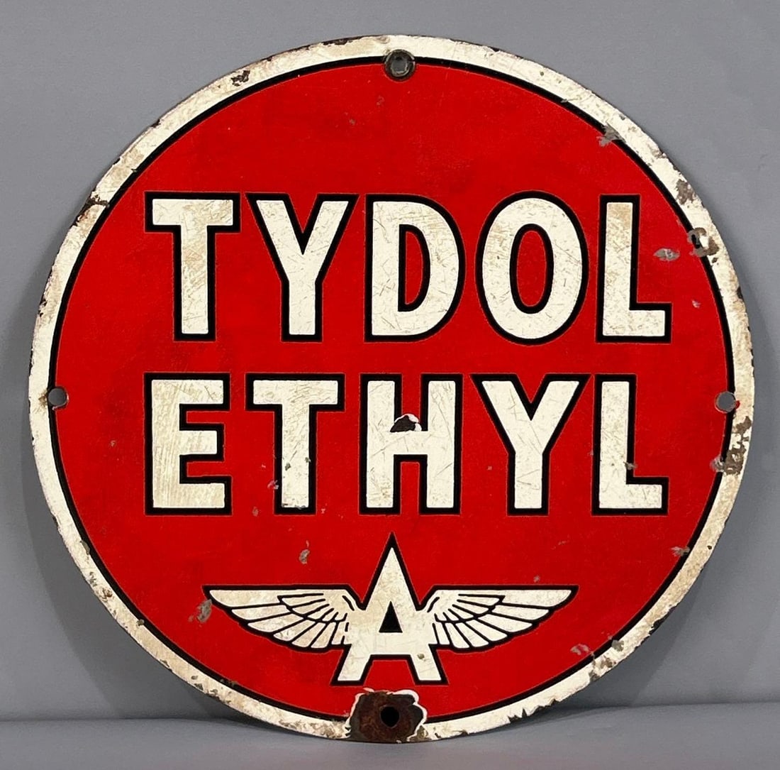 Tydol Ethyl Single-Sided Porcelain Pump Plate Sign (1 of 3)