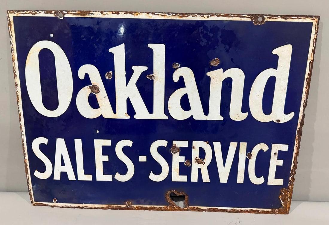 Oakland Sales & Service Porcelain Sign (1 of 6)