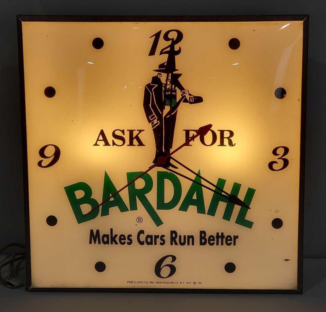Ask for Bardahl w/Image Lighted Clock (1 of 4)