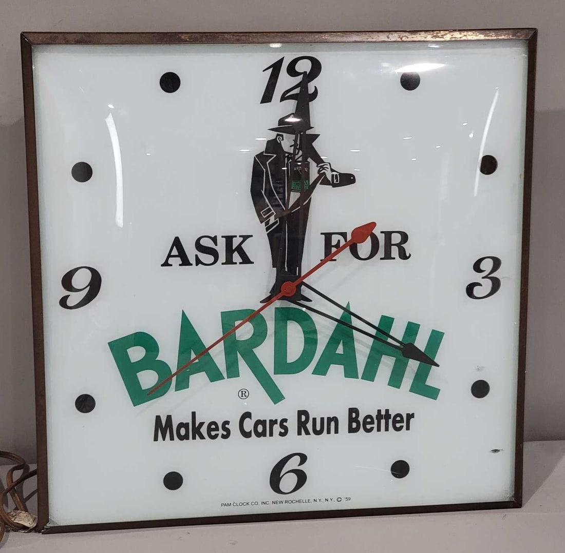 Ask for Bardahl w/Image Lighted Clock - 2