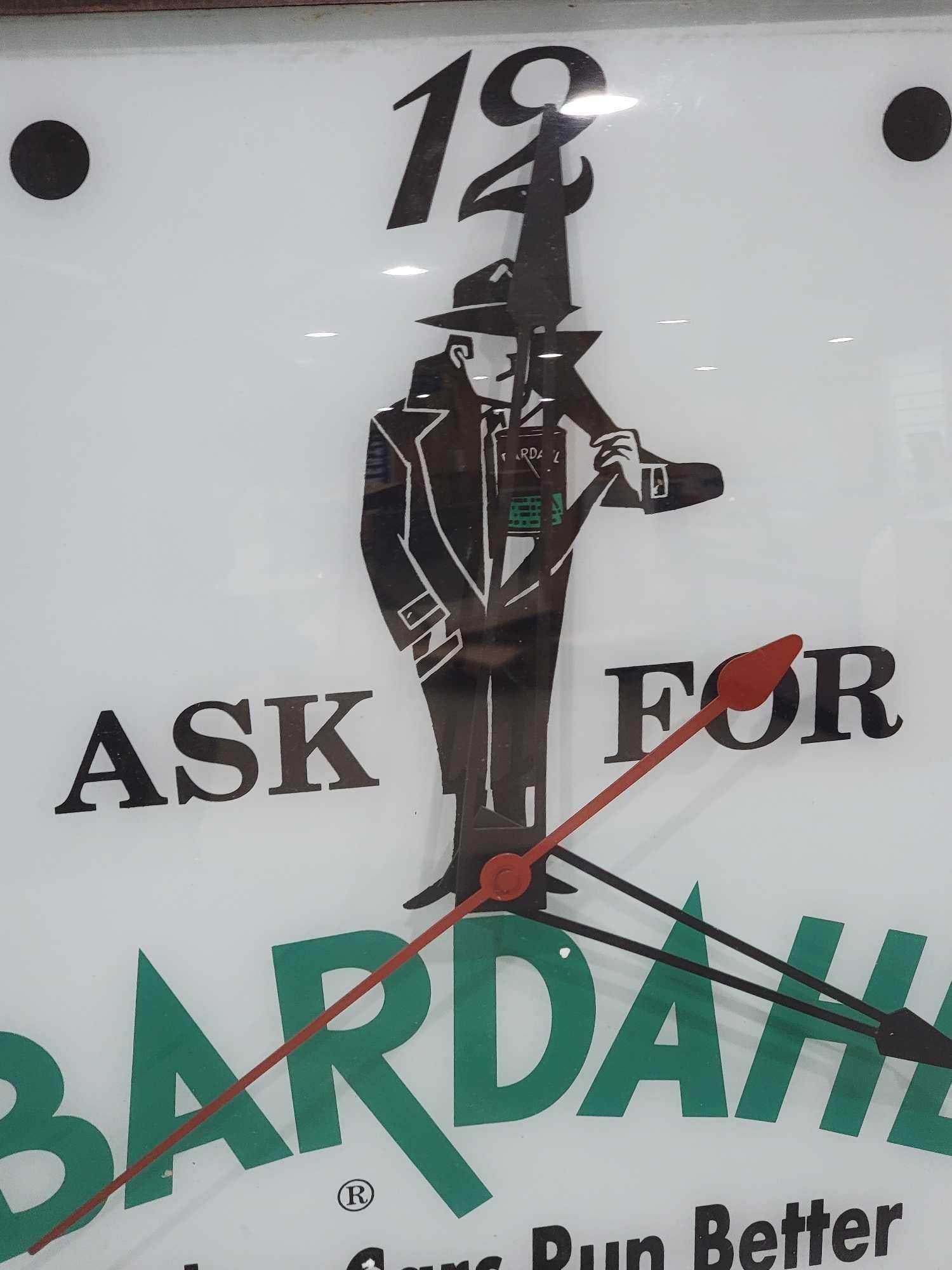 Ask for Bardahl w/Image Lighted Clock - 3